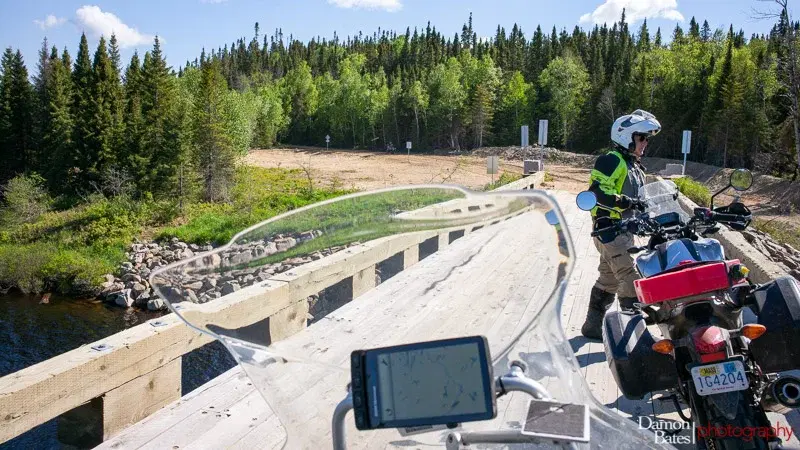 ATV track following the power lines