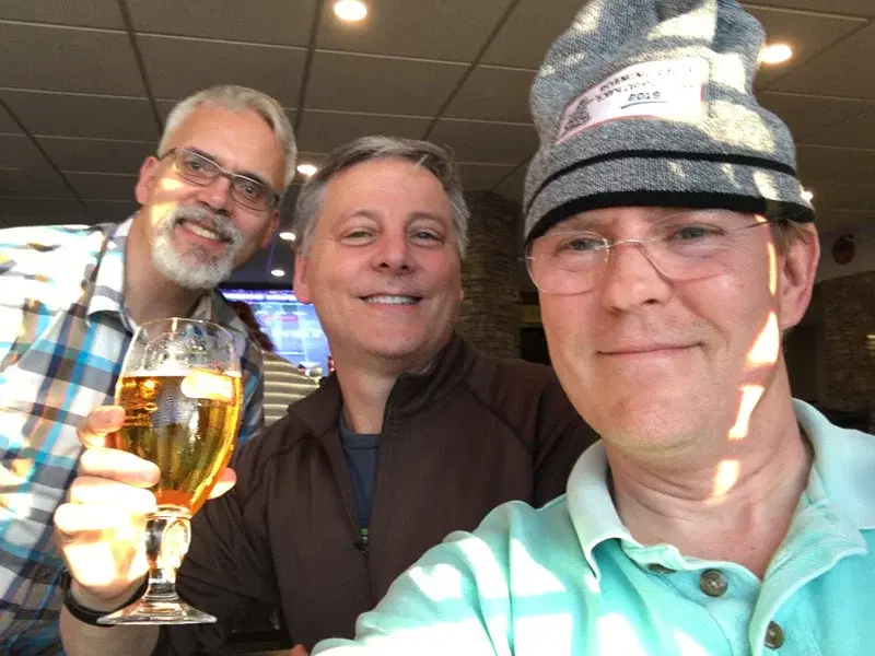 Erik on sand — road bike, 17" front wheel